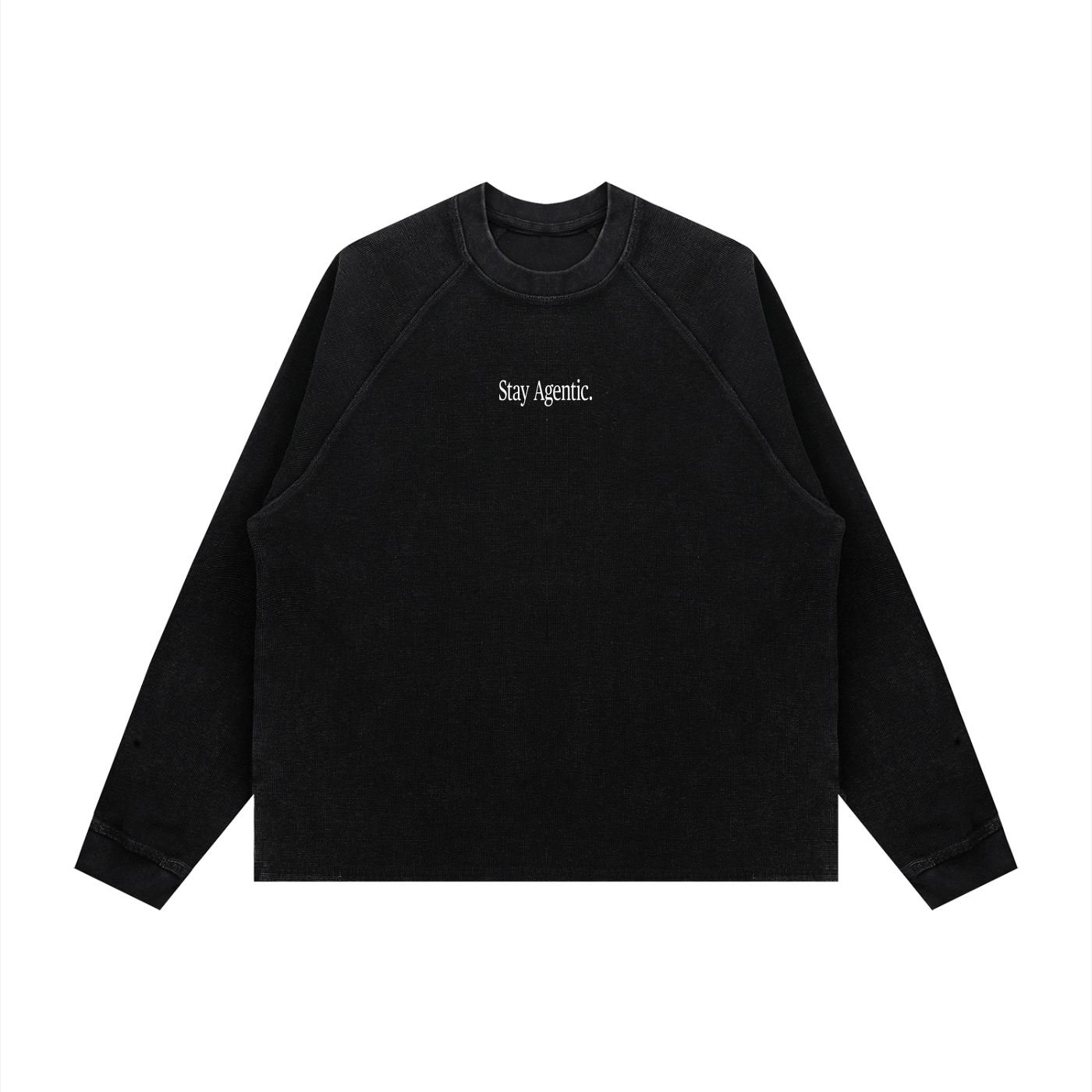 Stay Agentic Waffle LS Tee